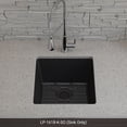 thumbnail image 4 of 16" x 18" Quartz Kitchen Sink, Single Bowl Sink, Drop-in Sink, Undermount Sink, Granite Kitchen Sink, Galaxy Black Kitchen Sink, Lexicon Platinum LP-1618-K-SO, 4 of 12
