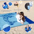 thumbnail image 2 of Manta de playa sin arena -275*213cm - Toalla de playa - Impermeable - Estera de playa grande - Para vacaciones, playas, camping, viajes, 2 of 5