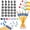 Black, variant on Numbered Pencil Toppers, Reusable Numbering Pencil Toppers Set, 1-30 Teacher Supplies with Number for Classroom Organization