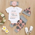 thumbnail image 4 of SYNPOS Newborn Infant Baby Girl Clothes Summer Outfits Infant Romper Pants Cute Toddler Girl Clothes Gift Set 0-18 Months, 4 of 10