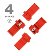 Everstart Electrical 4-Piece Quick Connectors, Red, Fits Car or Truck 22-16 Gauge Wire, Model 5104