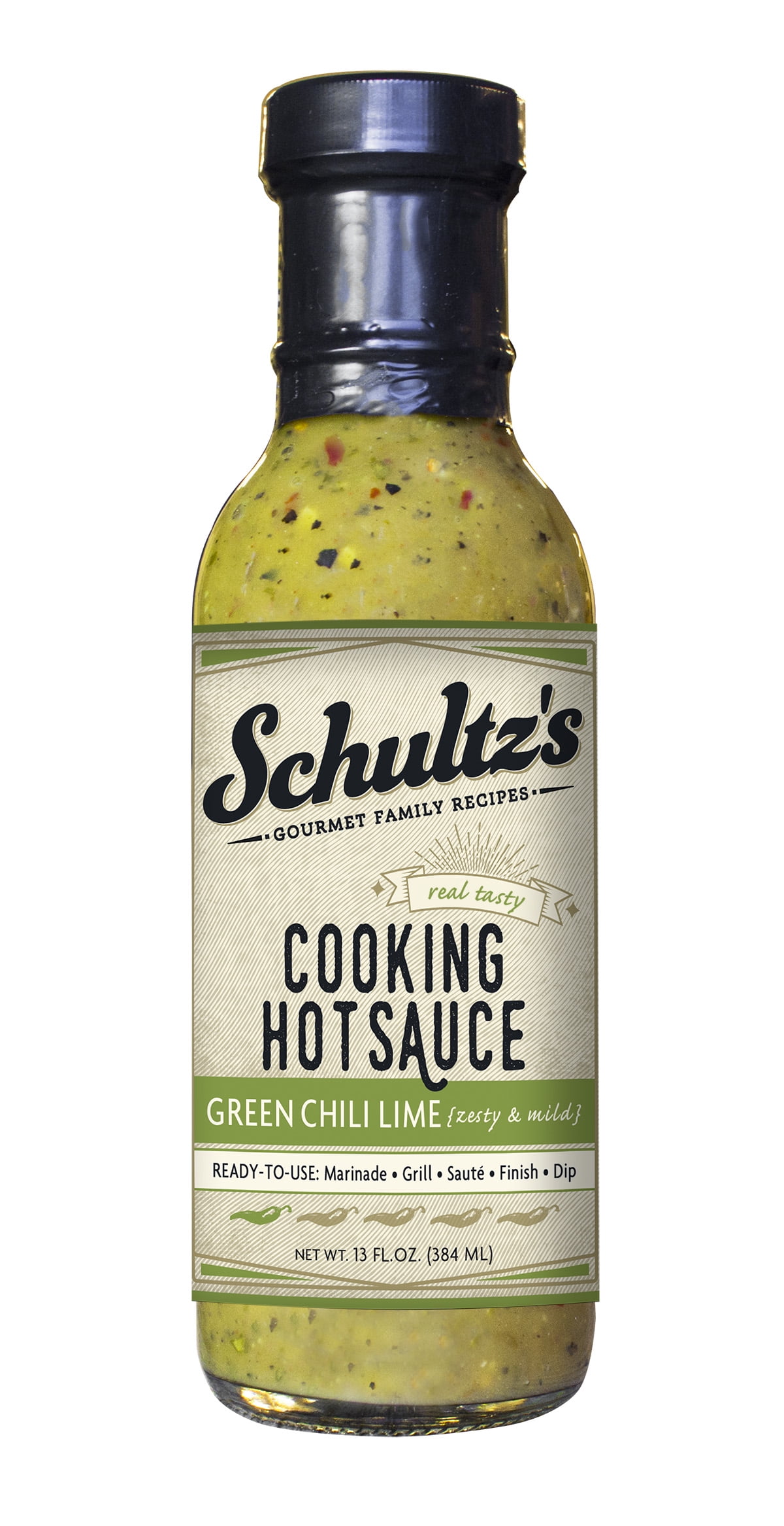 Schultz's Gourmet Green Chile Lime Cooking Hot Sauce 13oz