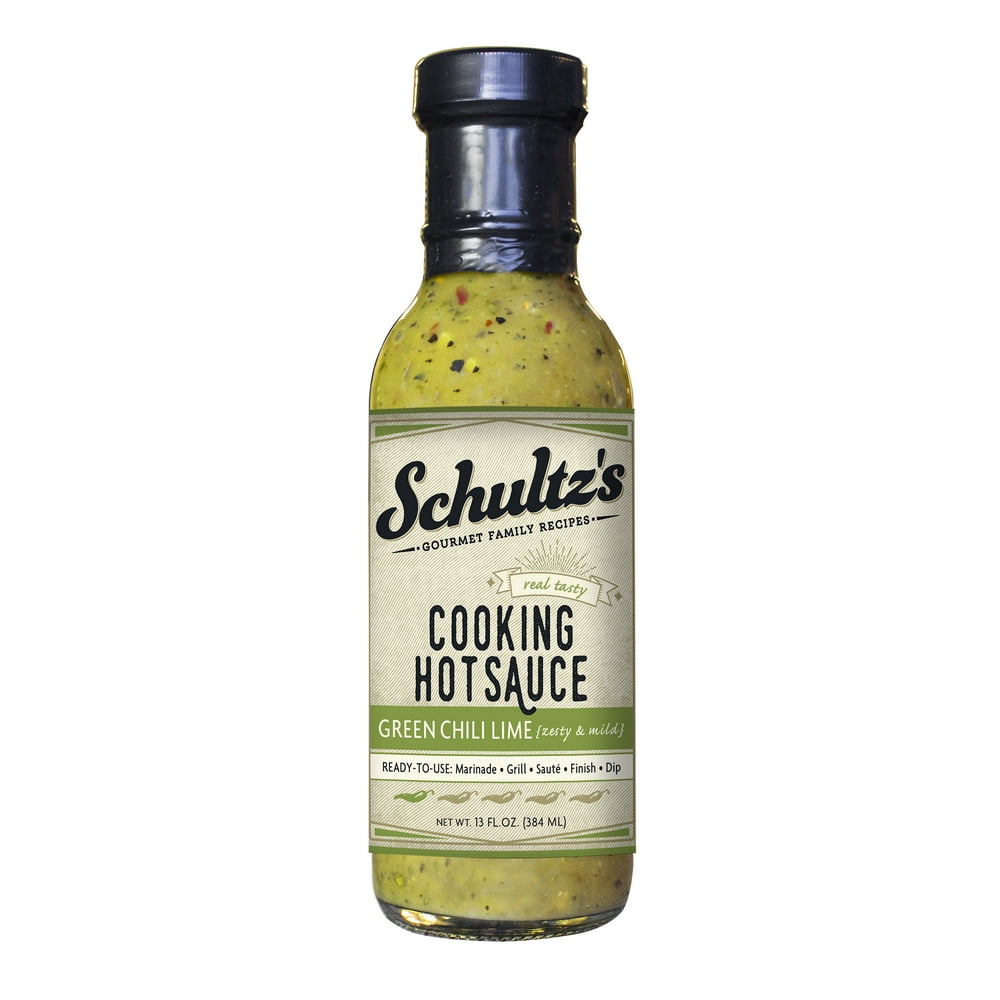 Schultz's Gourmet Green Chile Lime Cooking Hot Sauce 13oz