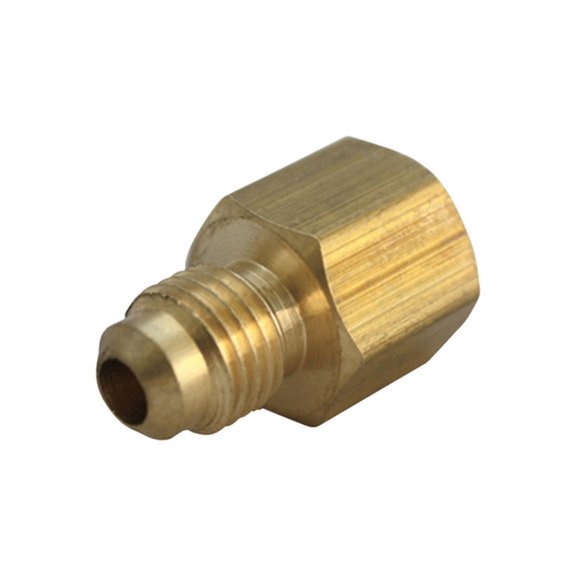 Jmf Flare Connector 1/4 " Flare X 1/2 " Fpt Yellow Brass Lead Free Case of 5