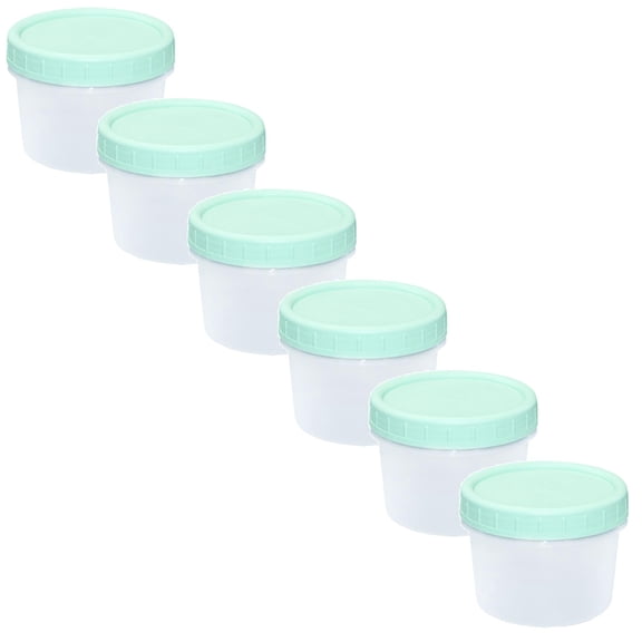 8Pcs 200ml/7oz Reusable Small Plastic Containers with Light Green Screw ...