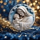 thumbnail image 3 of Effect 2024 Christmas Stereoscopic Vision Birth Blessing Pendant Birth Acrylic Car Hanging Ornaments, 3 of 7