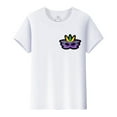 thumbnail image 4 of BOOMILK Mardi Gras Shirts for Women It's Mardi Yall Funny Letter Graphic Tees Round Neck Short Sleeve Loose Top, 4 of 4