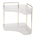 thumbnail image 2 of LINMOUA 2-Tier Corner Bathroom Counter Organizer, Countertop Perfume Tray And Vanity Organizer,Corner Makeup Storage, Organizer Countertop For Dresser，Spice Rack, 2 of 6