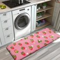 thumbnail image 3 of Strawberry Plants Fruit Flower Kitchen Rug Mat,Kitchen Runner Rugs Non Skid Washable,Decorative Kitchen Floor Mats for Kitchen,Sink,Laundry,17"x47.2", 3 of 7