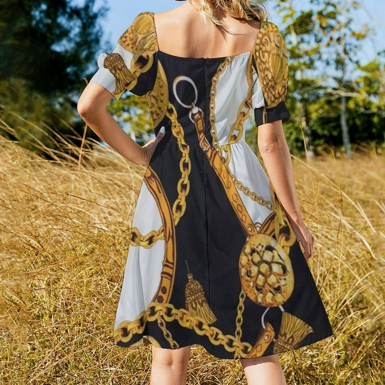 BLACK WHITE GOLD BLING BLING CHAIN PRINT DESIGN Sleeveless Dress sexy dress Dress for girls women's evening dresses 2024 - Walmart.com BLACK WHITE GOLD BLING BLING CHAIN PRINT DESIGN Sleeveless Dress sexy dress Dress for girls women's evening dresses 2024 - Walmart.com