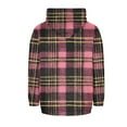 thumbnail image 5 of Ounisa Women's Flannel Hooded Plaid 2025 Shacket Thick Coat Winter Coat for Warmth Button down Warm and Fuzzy Fleece Jacket, 5 of 6