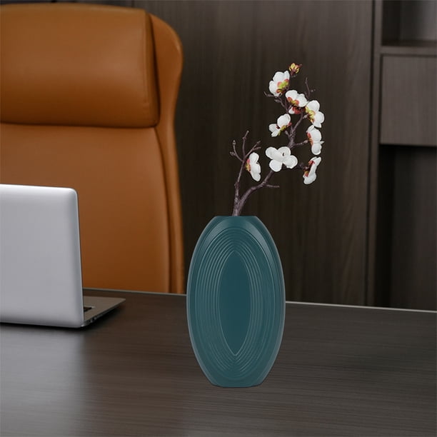 Plastic Imitation Glazed Vase Living Room Flower Arrangement TV Cabinet Decoration Dried Flower Decoration Flower Pot Flower Utensil
