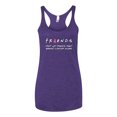 thumbnail image 2 of Donâ€™t Let Friends ALone Awareness Tri-Blend Racerback Tank Top, Purple Rush, Medium, 2 of 3