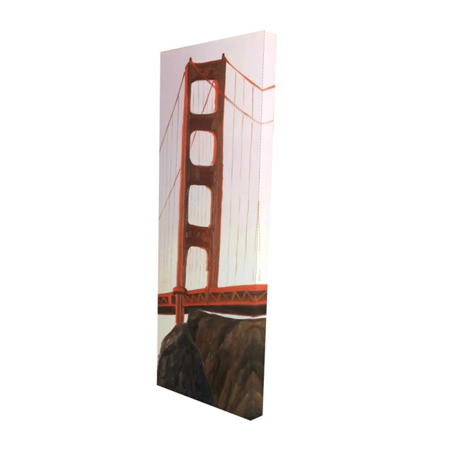 Pont Coucher de Soleil sur la Porte Dorée - Toile 20"x60 Pouces - Impression à la Demande