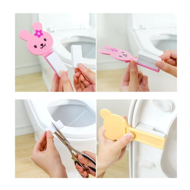 OFFIGAM 4Pcs Toilet Seat Lifter Handle Plastic Material Sanitary and Easy to Use
