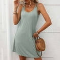 thumbnail image 2 of AherBiu Sundresses for Women Scoop Neck Sleeveless Slim Fitted Summer Casual Dress Beach Short Dresses, 2 of 7