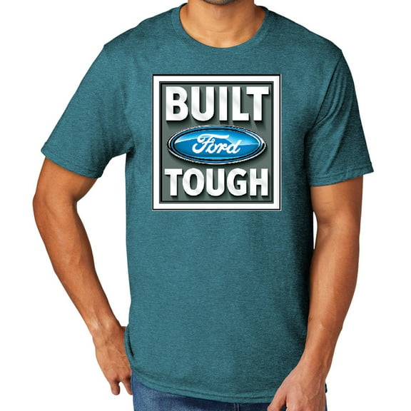 Built Ford Tough Men's TriBlend Tee Shirt, 3XL Vivid Teal Heather