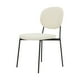 thumbnail image 4 of Sillas para Comedor y Sala Redonda Tapizadas Bouclé con Respaldo Estilo Moderno y Minimalista con Patas de Metal Set 4 Silas Beige GAON, 4 of 5