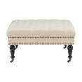 thumbnail image 4 of Aubrey Natural Square Tufted Ottoman, 4 of 5