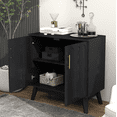 thumbnail image 4 of 31" Sideboard Buffet Cabinet with Storage, Wood Accent Cabinet with 2 Fluted Doors and Adjustable Shelves, Coffee Bar Station for Living Room,Entryway, 4 of 9