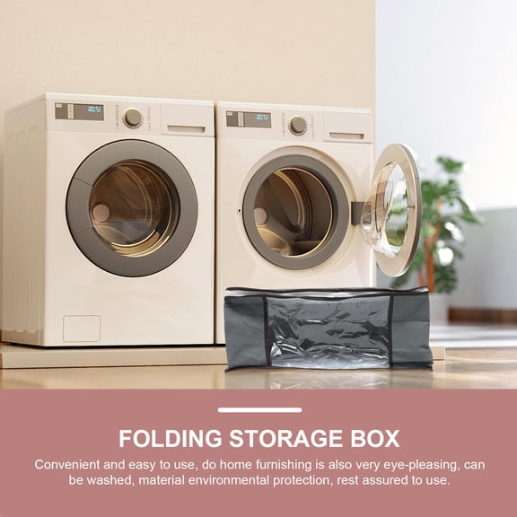 LITINKIMI 4-Pack Grey Foldable Fabric Storage Bins with Handles for Bedroom Organization and Storage