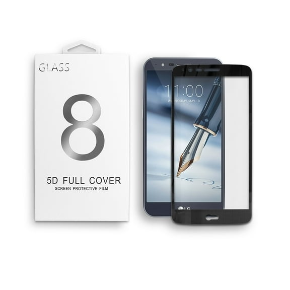 LG Stylo 3 / Stylus 3 / LS777 / Stylo 3 Plus / TP450 5D Curved Tempered Glass Screen Protector - Black