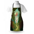 thumbnail image 4 of Cartoon Apron, Cartoon Style Fantasy Medieval Castle on a Hill with a Road from the Woodlands, Unisex Kitchen Bib with Adjustable Neck for Cooking Gardening, Adult Size, Multicolor, by Ambesonne, 4 of 4