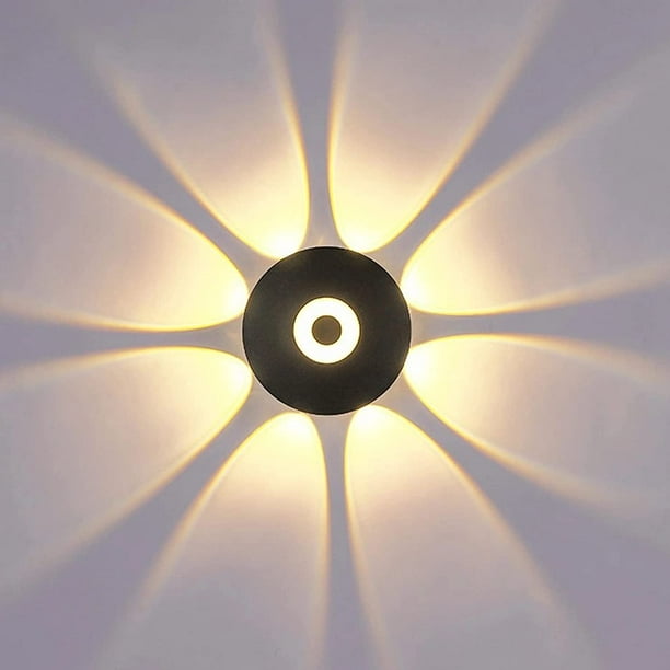 Apliques de pared LED de 10 W, modernos apliques de pared LED para interiores y exteriores, resistentes al agua IP65, con iluminación vertical y horizontal, luz blanca cálida de 3000 K, aplique de par