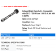 thumbnail image 2 of Exhaust Right Camshaft - Compatible with 2013 - 2019 Ram 1500 3.6L V6 VIN G DOHC 2014 2015 2016 2017 2018, 2 of 2