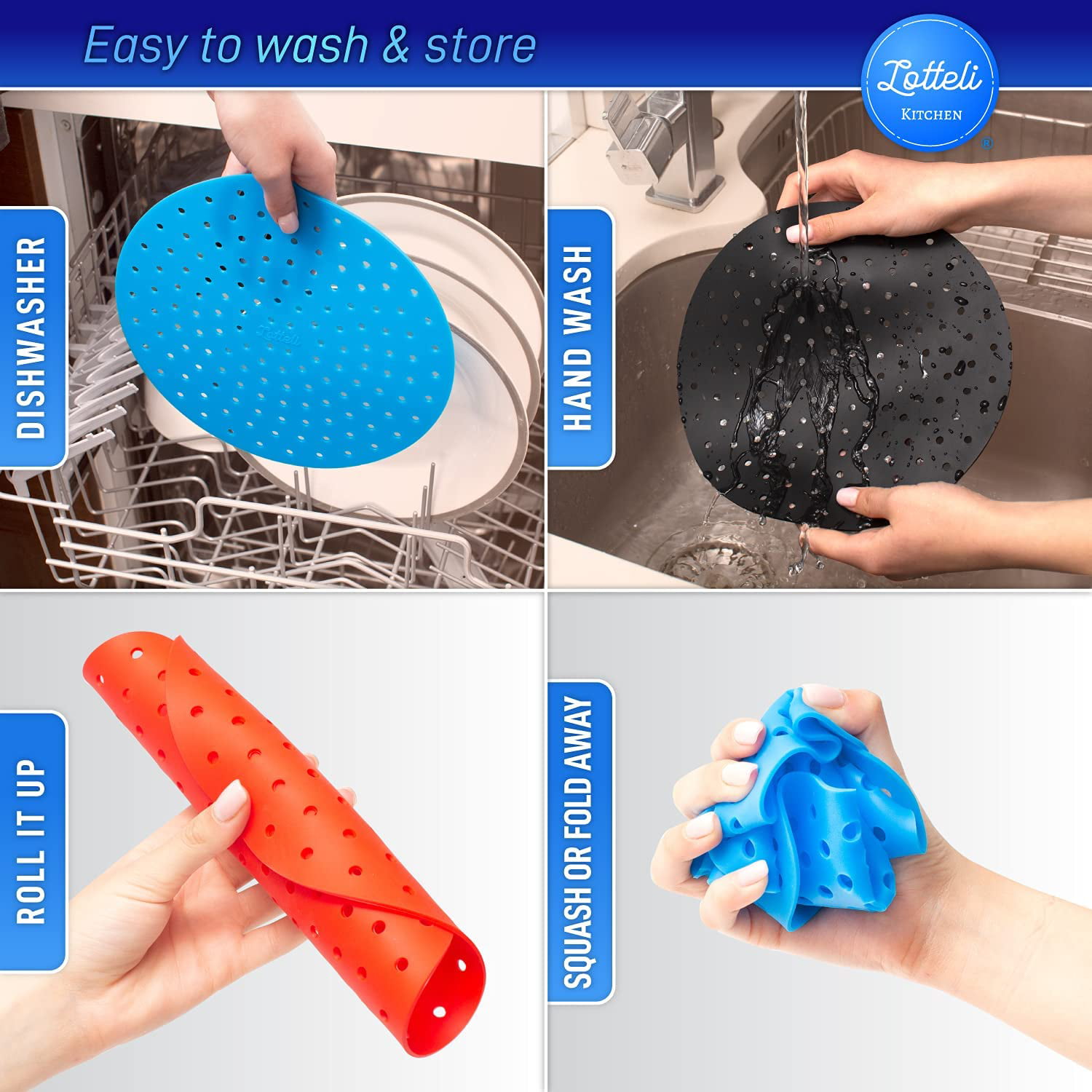Reusable Silicone Air Fryer Liners 8.5 Inch by Linda's Essentials (3 Pack,  Square) - Non Stick Easy Clean Air Fryer Liners Reusable Mats Air Fryer