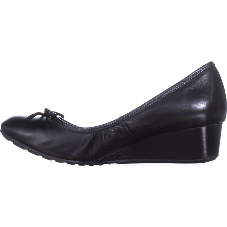 Womens Cole Haan Tali Grand Bow Wedge Pumps Black