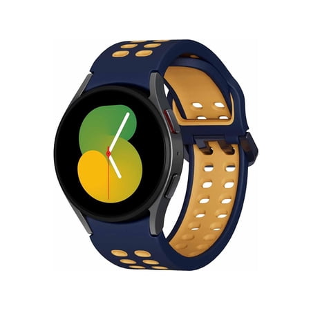 SAMSUNG Galaxy Watch5 Bespoke Edition 40mm Bluetooth Smartwatch, Body, Health, Fitness, Sleep Tracker, Improved Battery, Sapphire Crystal Glass, US Version, Graphite Extreme Sport Band, Navy/Mustard