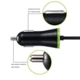 thumbnail image 3 of fashionhome Portable Quick Charge Car Charger Build-in Spring Cable Micro USB Type-C Car Cigarette Lighter Charger Adapter, 3 of 9