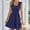 Navy, variant on Womens Summer Dresses Casual Sleeveless Square Neck Smocked Ruffle Backless Dress Boho Beach Cute Short Sundress