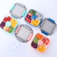 thumbnail image 5 of Mistayd 3 Pack Salad Lunch Container To Go with 3 Compartment Tray, 52 Oz Bento Lunch Box with Spoon, Dressing Cup, Portable Salad Container for Lunch, Salad Toppings, Snacks, Fruit, Three Colors, 5 of 5