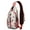 Camel-13, variant on Starry Night and Abstract Sling Backpack with Boho Watercolor Pattern – Rainbow Gradient Geometric Travel Daypack with Breathable Back, Zipper Pockets, and Comfortable Fit