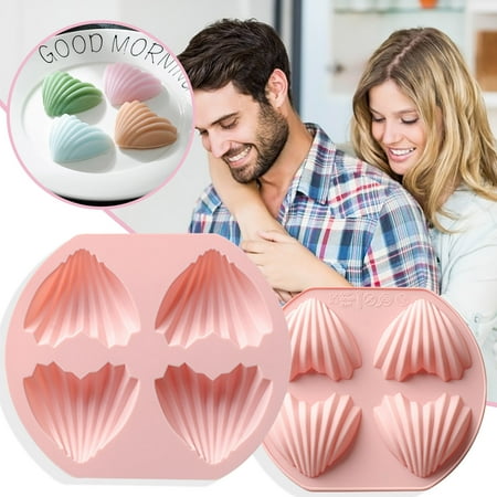 

Valentine S Day Decorations 4 Heart Shaped Madeleine Cake Mould Silicone Mold Baking Small Love Heart Shape