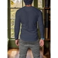 thumbnail image 5 of SANOPY Mens Henley Shirts Long Sleeve Fashion Tee Shirts Slim Fit 4 Buttons T-Shirts Casual Basic Pullover Top, 5 of 5