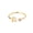 Gold Letter U, variant on Initial Rings for Women Open Adjustable Cubic Zirconia Letter Alphabet Silver Plated Stainless Steel Jewelry Gold Letter E