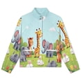 thumbnail image 4 of Jackets for Women Winter Coat Jackets Flannel Stand Collar Jacket(Cute Animals in Spring Garden,Size:S-4XL), 4 of 7
