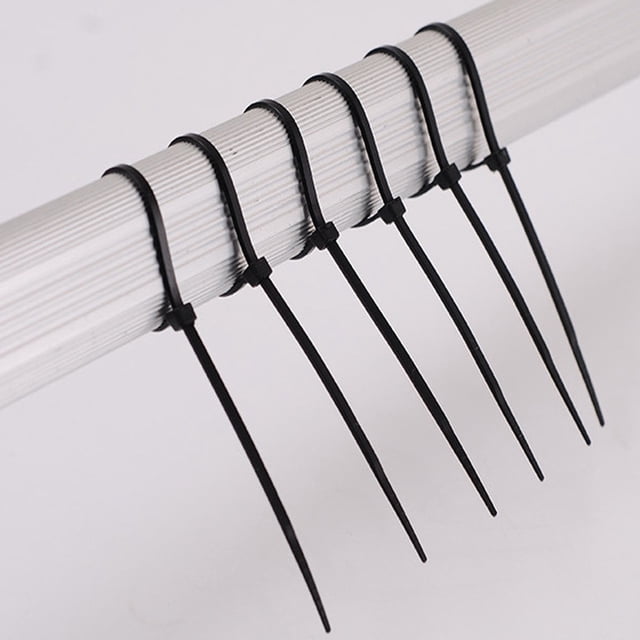Plant Clips, 100 Pcs Cable Ties Uv Weather Resistant Nylon Resistant Wrap Zip Ties Pack Black, Rattan Clip