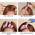 thumbnail image 5 of Juego de 4 pinzas rosas para dar volumen a las raíces del cabello. Potenciador de volumen con calor. Reutilizables. Elevación rápida de las raíces., 5 of 5