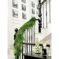 thumbnail image 5 of Guvpev 6FT Artificial Norfolk Pine & Cypress Mix Garland, Real Touch Cypress Greenery Garland, Thick & Lush Christmas Garlands for Mantel, Stairs, Table, Wall, Indoor Outdoor Christmas Decorations, 5 of 18