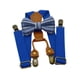 thumbnail image 4 of Tirantes para niños y tirantes de esmoquin con pajarita Tirantes elásticos resistentes Azul, 4 of 9