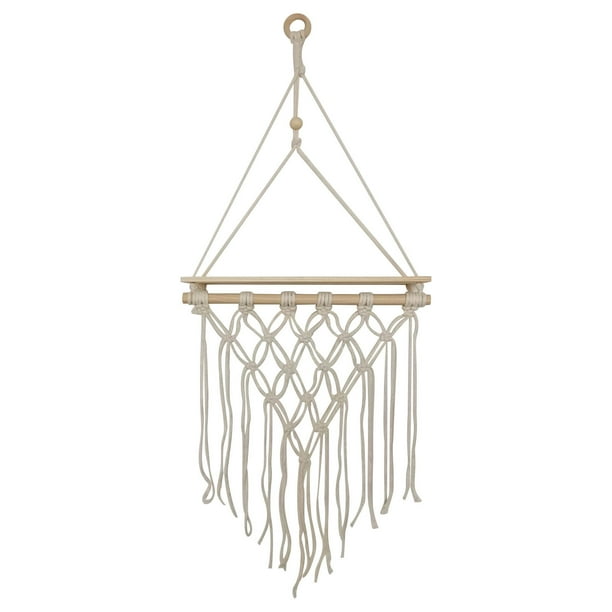 Fjofpr Hot Cotton Rope Decorative Rack Wall Wooden Frame Crafts Display