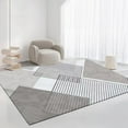 thumbnail image 3 of Geometric Living Room Carpet, Durable Bedroom Floor Mat, Large Size, Modern Design, For Home Decor, Versatile Use, Synthetic Fiber, Area Rug, Family Room, Entryway, Kitchen, 5x8 Foot | Polyester, E, 3 of 9
