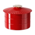 thumbnail image 1 of Tnarru Plateau de Service avec Compartiments et Couvercle, Plateau à Collations, Assiette de Souper avec Compartiments, Plateau Divisé, Boîte à Collations pour Biscuits du Nouvel An et Nu Trois Couches, 1 of 8