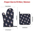 thumbnail image 2 of Honeii Astronaut Surfing Pattern Oven Mitts and Pot Holders, Silicone Oven Gloves,500 F Heat Resistant Oven Mitts Sets, 4PCS, 2 of 6