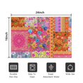 thumbnail image 5 of Bohemian Floral Patchwork Non-Slip Entryway Door Mat,Boho Indoor Decor Durable Low Plush Door Mat,Washable Welcome Rug for Patio Hallway Home Decor 16x47 Inches, 5 of 7