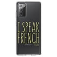 thumbnail image 1 of DistinctInk Clear Shockproof Hybrid Case for Galaxy Note 20 ULTRA (6.9" Screen) - TPU Bumper Acrylic Back Tempered Glass Screen Protector - I Speak French, 1 of 3